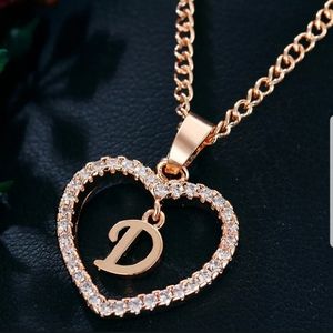 Fashion Gold Tone Letter D Love Necklace